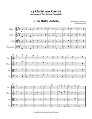 14 Christmas Carols (arranged for String Quartet) Sheet Music by Henry Suso