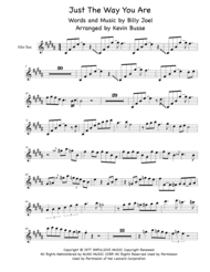 Just The Way You Are - Alto Sax (Solo) Sheet Music by Billy Joel