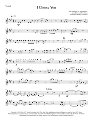 I Choose You - String Quartet Sheet Music by Sara Bareilles