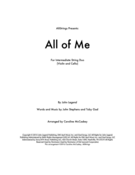 All Of Me - Violin and Cello Duet Sheet Music by John Legend