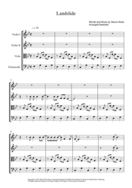 Landslide - String Quartet Score and Parts Sheet Music by Fleetwood Mac
