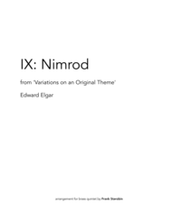 Nimrod for Brass Quintet Sheet Music by Edward Elgar