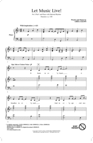 Let Music Live Sheet Music by Greg Gilpin