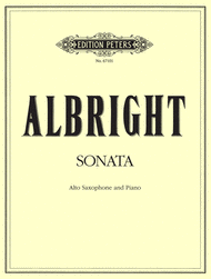 Sonata for Alto Saxophone and Piano Sheet Music by William Albright