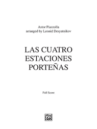 Las Cuatro Estaciones Portenas Sheet Music by Astor Piazzolla (1921-1992)