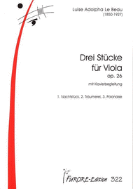 Drei Stucke fur Viola mit Klavierbegleitung Sheet Music by Luise Adolpha Le Beau