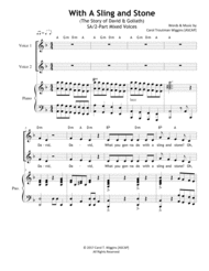With A Sling and Stone Sheet Music by Carol Troutman Wiggins