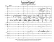 Bohemian Rhapsody (arranged for percussion ensemble) Sheet Music by Queen