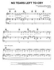 No Tears Left To Cry Sheet Music by Ariana Grande