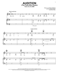 Audition (The Fools Who Dream) (from La La Land) Sheet Music by Emma Stone