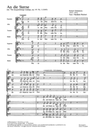 An die Sterne Sheet Music by Robert Schumann