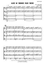 Game Of Thrones - Cello Quartet Sheet Music by Ramin Djawadi