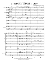 God of Grace and God of Glory for Brass Quintet Sheet Music by public domain