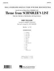Theme from Schindler's List - Full Score Sheet Music by John Williams