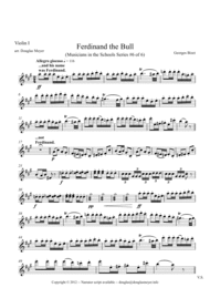 Ferdinand the Bull for String Quartet and Narrator - parts and narration Sheet Music by Georges Bizet