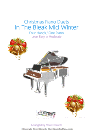 In The Bleak Mid Winter Duet - 4 Hands / 1 Piano Sheet Music by Gustav Holst