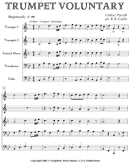 Trumpet Voluntary (from Wedding Music for Brass Quintet - Professional Edition) Sheet Music by Jeremiah Clarke