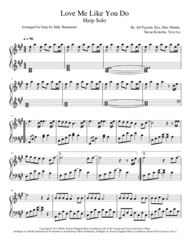 Love Me Like You Do - Ellie Goulding - Harp Solo Sheet Music by Ellie Goulding