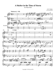A Shelter in the Time of Storm for Piano Duet Sheet Music by Ira D. Sankey
