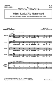 When Rooks Fly Homeward Sheet Music by Arthur Baynon