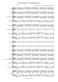 House Of The Rising Sun for School Orchestra Sheet Music by Traditional