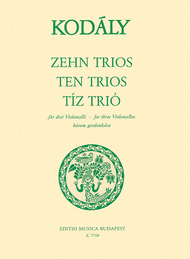 Zehn Trios (aus Tricinien bearbeitet von J. Jako Sheet Music by Zoltan Kodaly