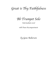 Great is Thy Faithfulness Trumpet Solo Intermediate Sheet Music by Runyan