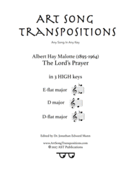 The Lord's Prayer (in 3 high keys: E-flat
