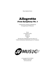 Allegretto from Symphony No. 7 By Beethoven Sheet Music by Ludwig van Beethoven