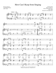 How Can I Keep From Singing Sheet Music by American Folk Hymn