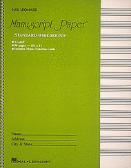 Standard Wirebound Manuscript Paper (Green Cover) Sheet Music by Various Authors