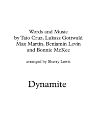 Dynamite STRING QUARTET (for string quartet) Sheet Music by Taio Cruz