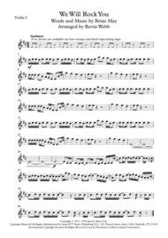We Will Rock You - String Quartet Sheet Music by Queen