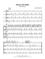 Sabre Dance Cello Quartet Sheet Music by Aram Ilyich Khachaturian