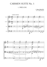 Carmen Suite No. 1 for String Quartet Sheet Music by Georges Bizet