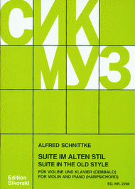 Suite in the Old Style [Suite im alten Stil] Sheet Music by Alfred Schnittke