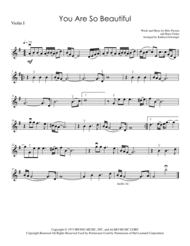 You Are So Beautiful - String Quartet Sheet Joe Cocker - ghostswelcome.com