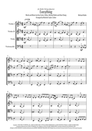 Everything (String Quartet) Sheet Music by Michael Buble