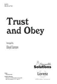 Trust and Obey Sheet Music by Lloyd Larson
