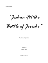 Joshua Fit the Battle of Jericho (2 Piano Duet) Sheet Music by Traditional Spiritual