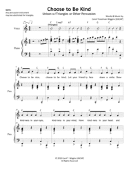 Choose To Be Kind Sheet Music by Carol Troutman Wiggins