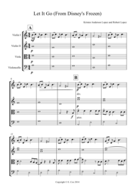 Let It Go (From Disney's Frozen) for string quartet Sheet Music by Idina Menzel