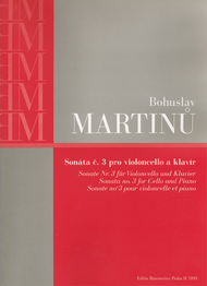Sonata for Violoncello and Piano Nr. 3 Sheet Music by Bohuslav Martinu