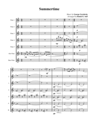 Summertime (Flute Choir) Sheet Music by George Gershwin