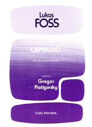 Capriccio Sheet Music by Lukas Foss