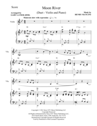 Moon River (Duet  Violin and Piano/Score and Parts) Sheet Music by Andy Williams