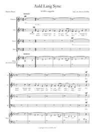 Auld Lang Syne (SATB a cappella) Sheet Music by Traditional