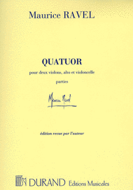 Quatuor a Cordes (String Quartet) Sheet Music by Maurice Ravel