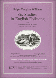 Six Studies in English Folksong Sheet Music by Ralph Vaughan Williams