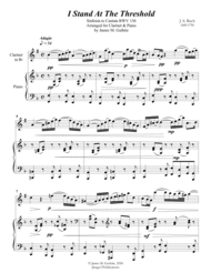 Bach: I Stand At The Threshold for Clarinet & Piano Sheet Music by Johann Sebastian Bach